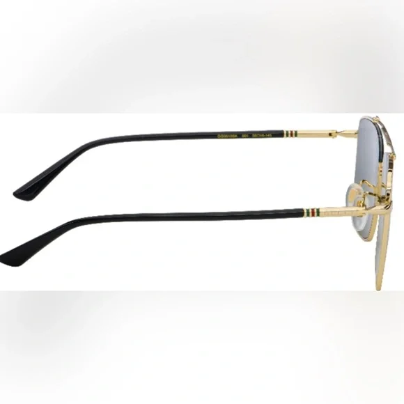 GUCCI MEN'S EYEWEAR GG0610SK 001 GOLD GREY SQUARE SUNGLASSES - Picture 4 of 11